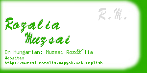 rozalia muzsai business card